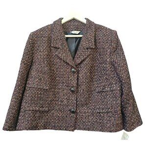 Bleyle 14 Petite Tweed Blazer Jacket Wool Mohair Blend